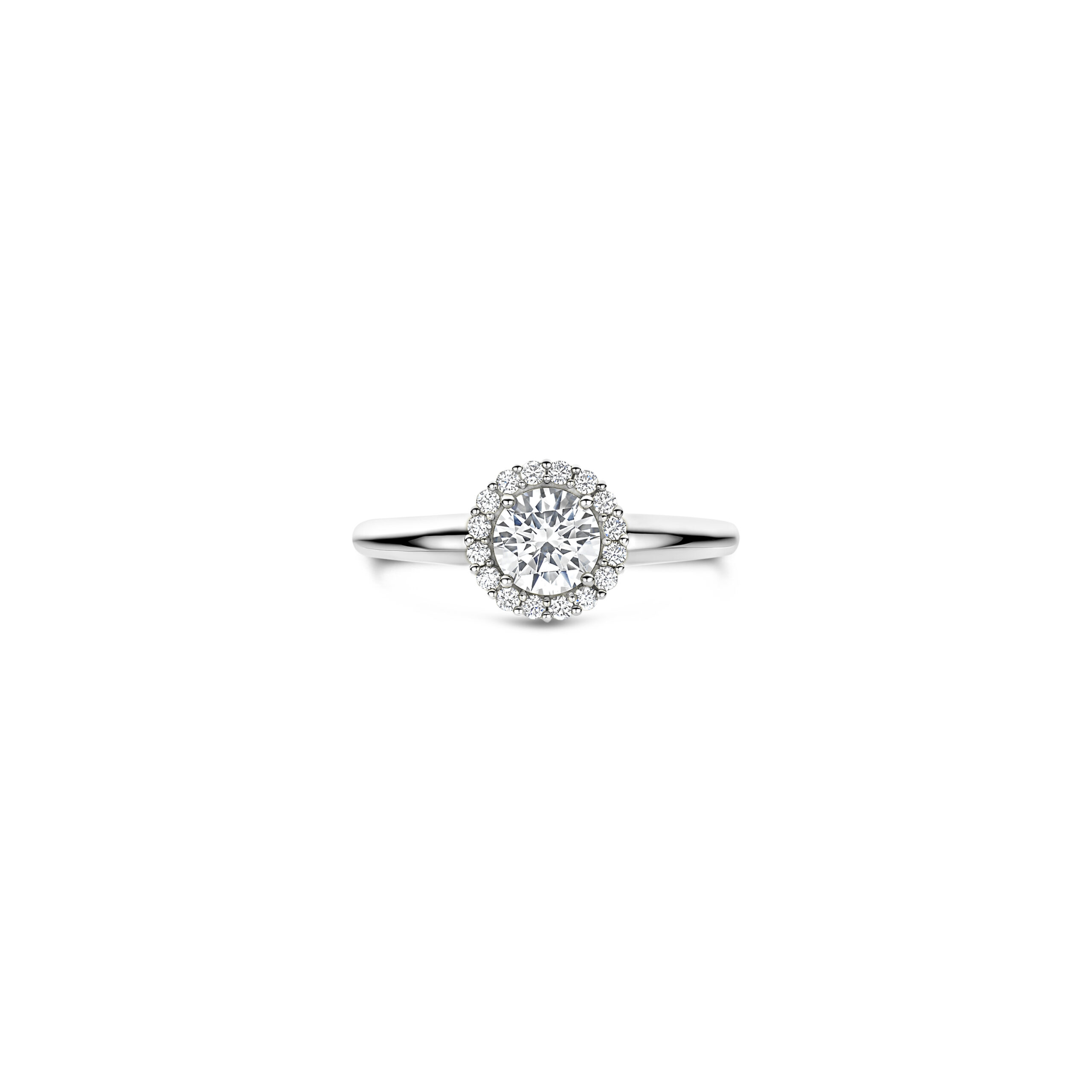 Tisento zilver ring zirkonia maat 56 - Afbeelding 2