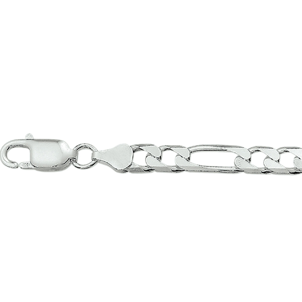 Zilveren figaro collier 50 cm 6mm