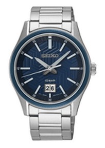 Seiko herenhorloge staal blauw