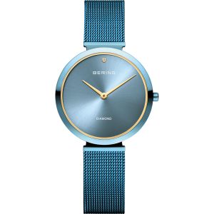 Bering dameshorloge milanese blauw