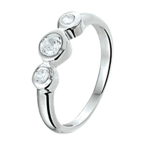 Zilveren ring zirkonia maat 15