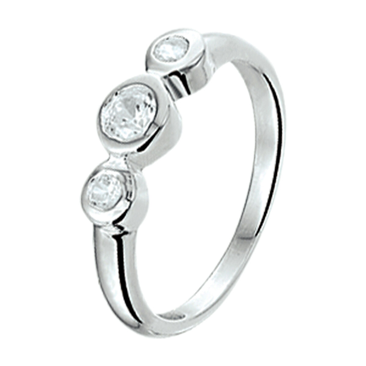 Zilveren ring zirkonia maat 15