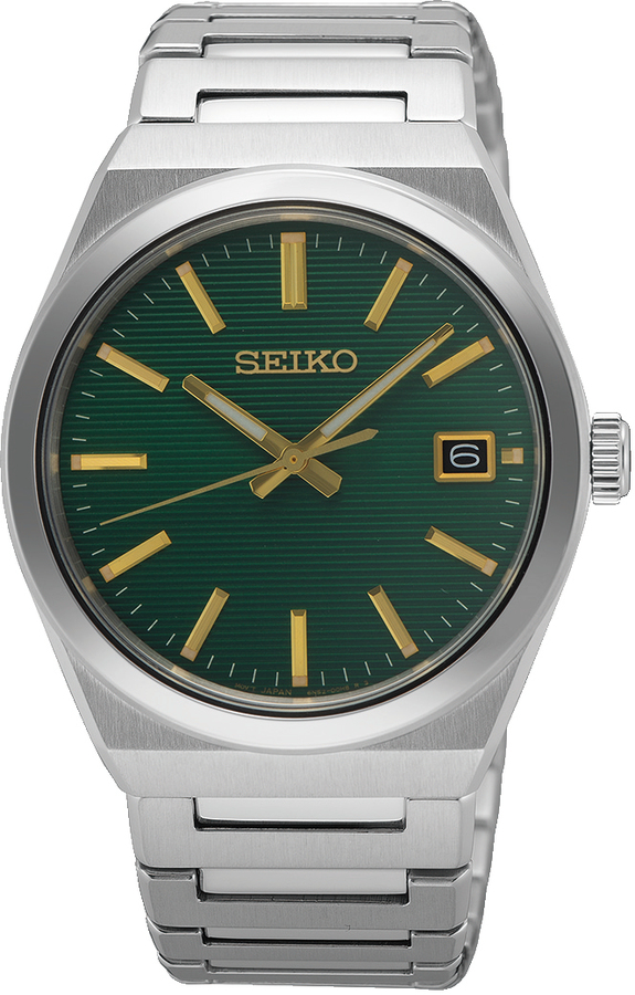 Seiko herenhorloge staal groen