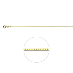 Geelgouden collier venetiaans 42cm 0,6mm
