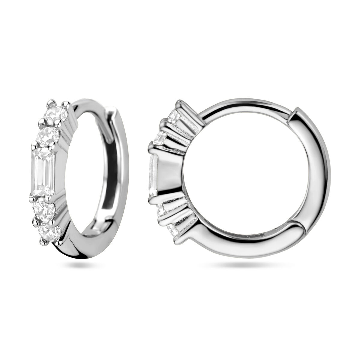 Zilveren oorringen scharnier 14mmx3,5mm - Afbeelding 3