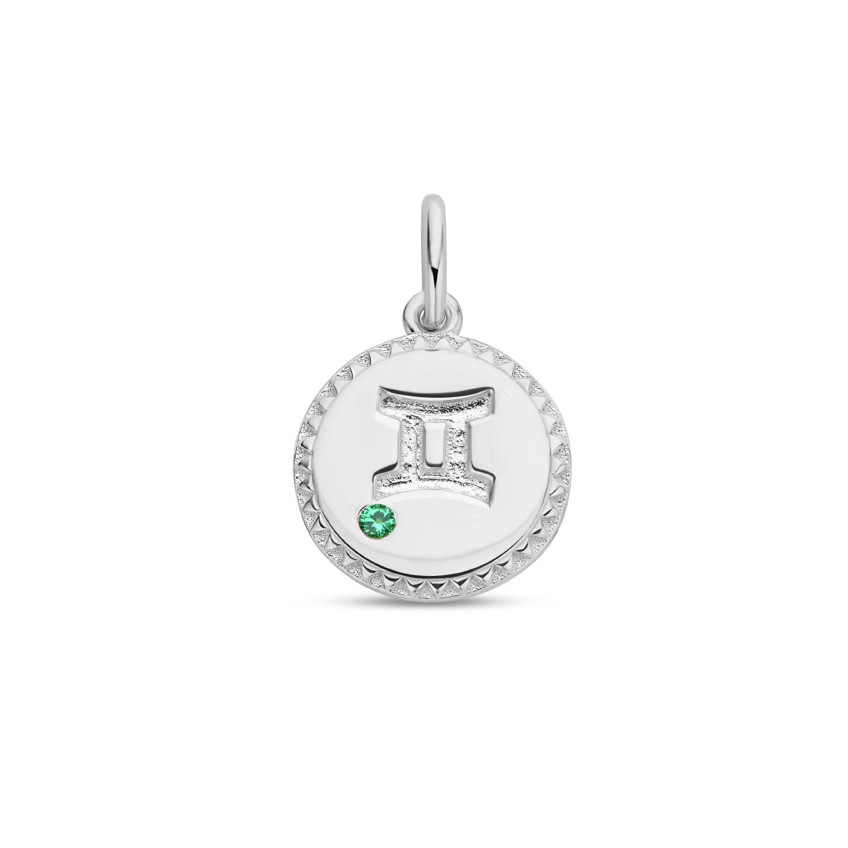 zilveren hanger zodiac tweeling zirkonia