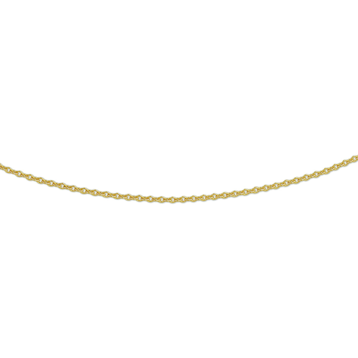 Geelgoud collier anker 45cm 1,2mm