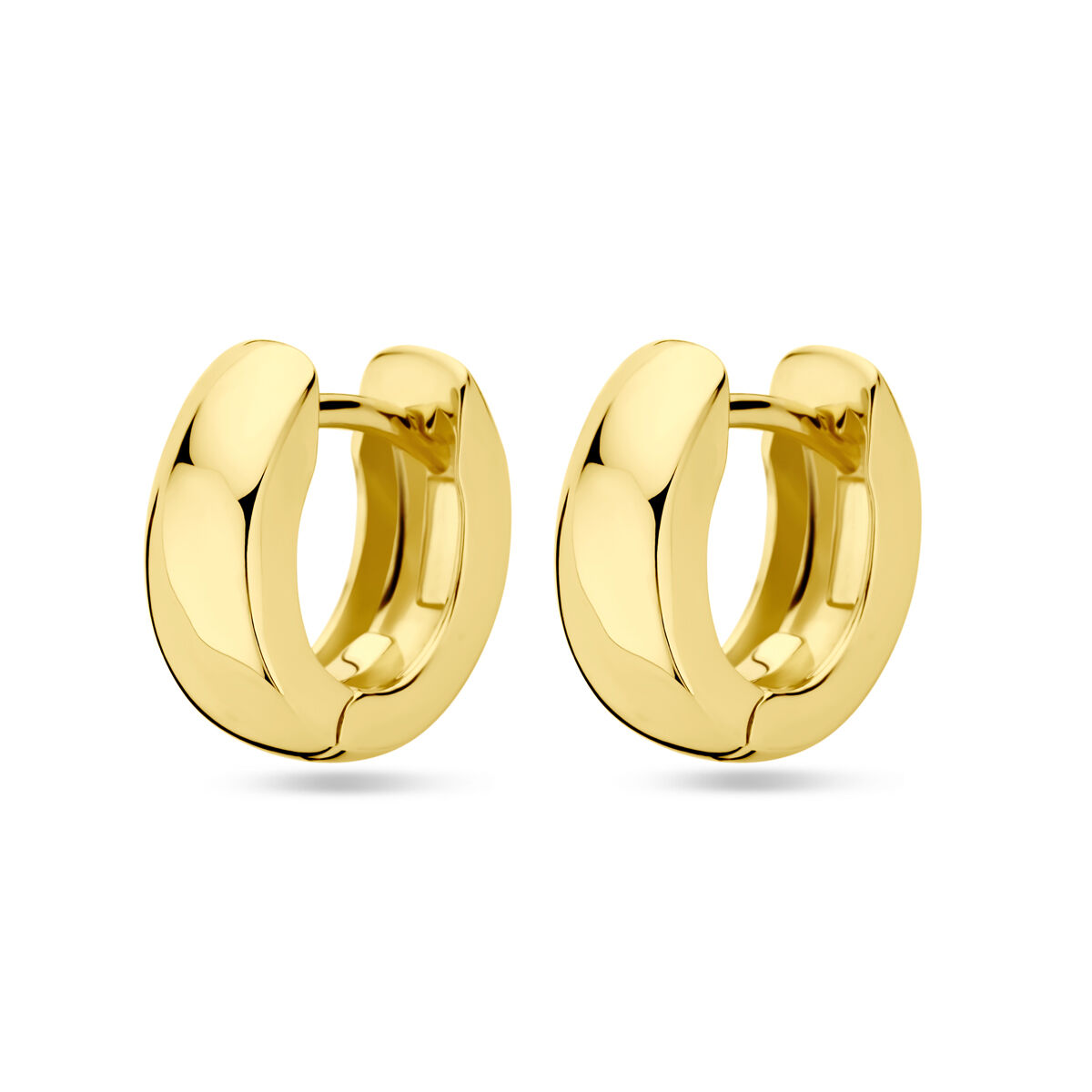 goud op zilver oorringen13mm