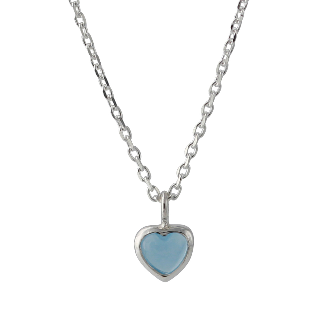 Campur zilveren collier Chalcedoon