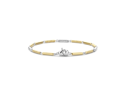 Tisento goud op zilver armband 19 cm