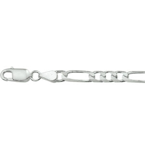 Zilveren figaro collier 50 cm