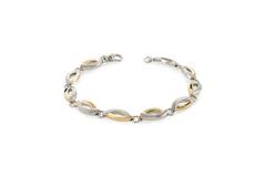 Boccia armband bicolor titanium 20 cm