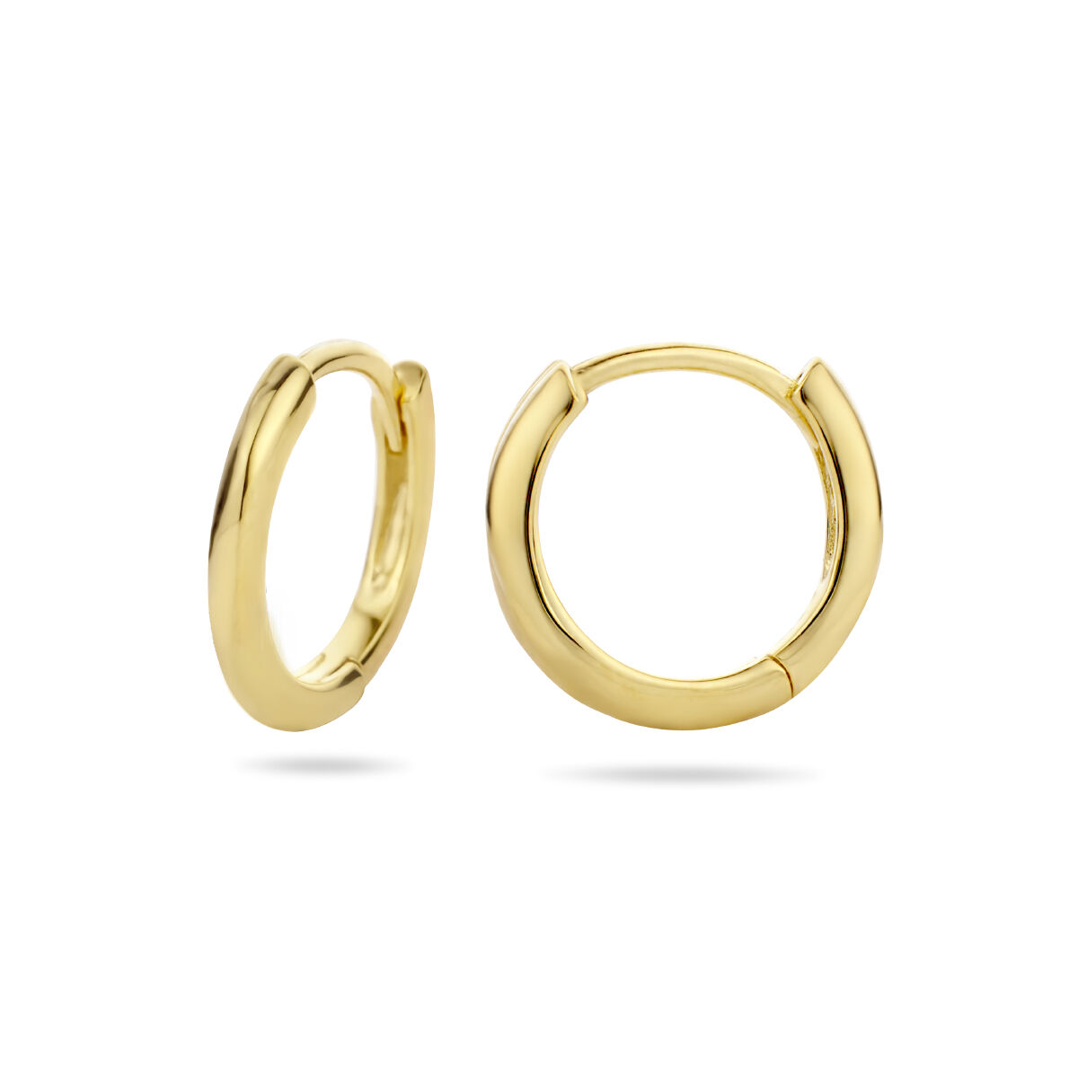 Goud op zilver klapoorring 12,5mm x 1,5mm - Afbeelding 4