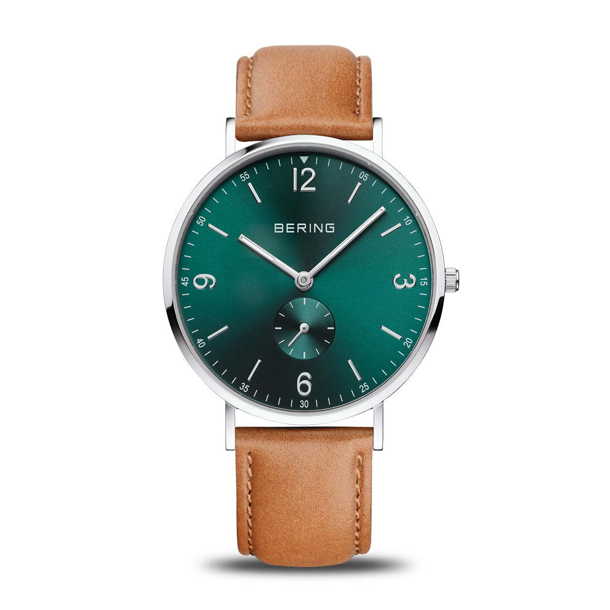 Bering heren horloge groene wijzerplaat