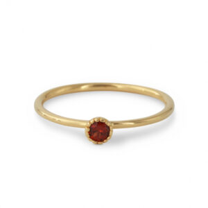 Campur goud op zilver ring granaat maat 56