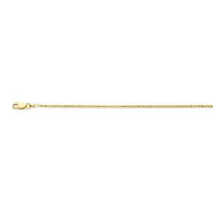 Geelgouden armband koord massief 18cm