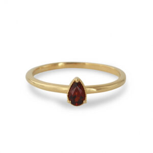 Campur goud op zilver ring granaat maat 54