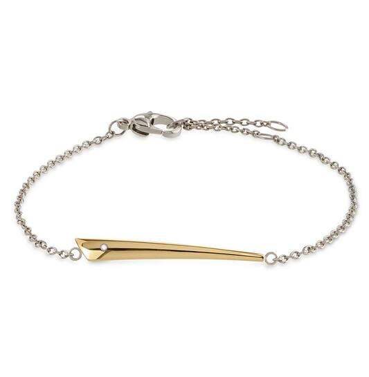 Boccia armband titanium bicolor diamant