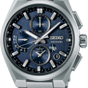 Seiko Astron Herenhorloge GPS solar titanium blauw