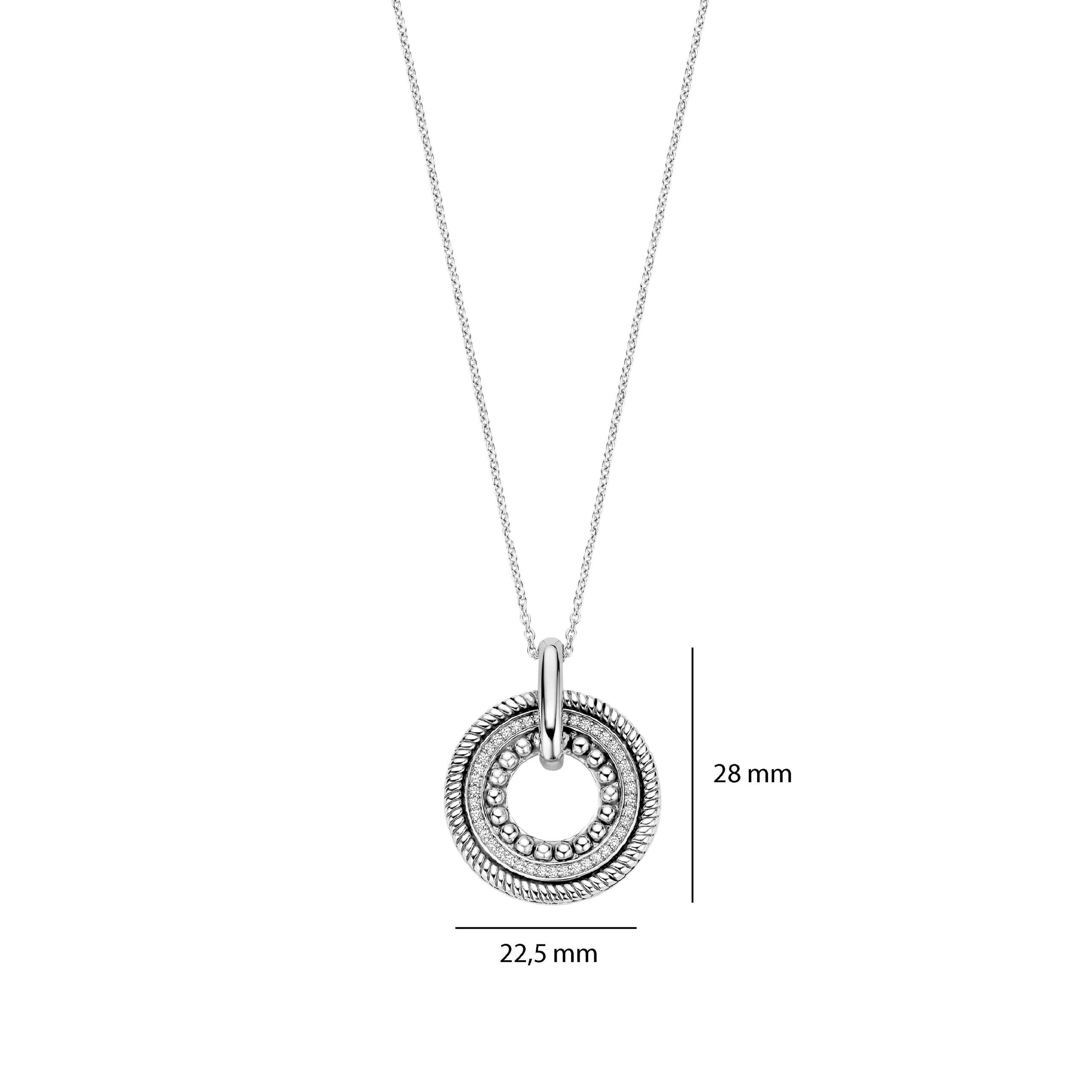 Tisento zilveren collier met zirkonia - Afbeelding 4