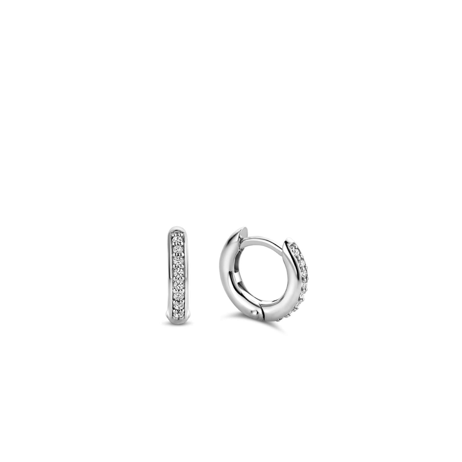 Tisento zilver oorringen zirkonia
