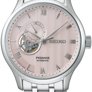 Seiko heren horloge presage staal pink