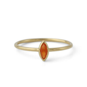 Campur goud op zilver ring carneool maat 52