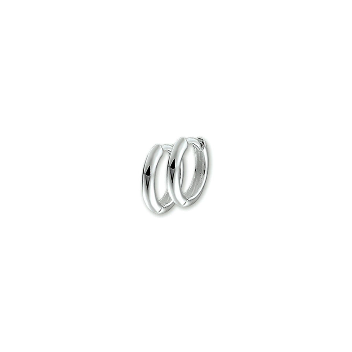 10.11866 KA zilveren half rond oorringen 12,5x2mm - Afbeelding 2