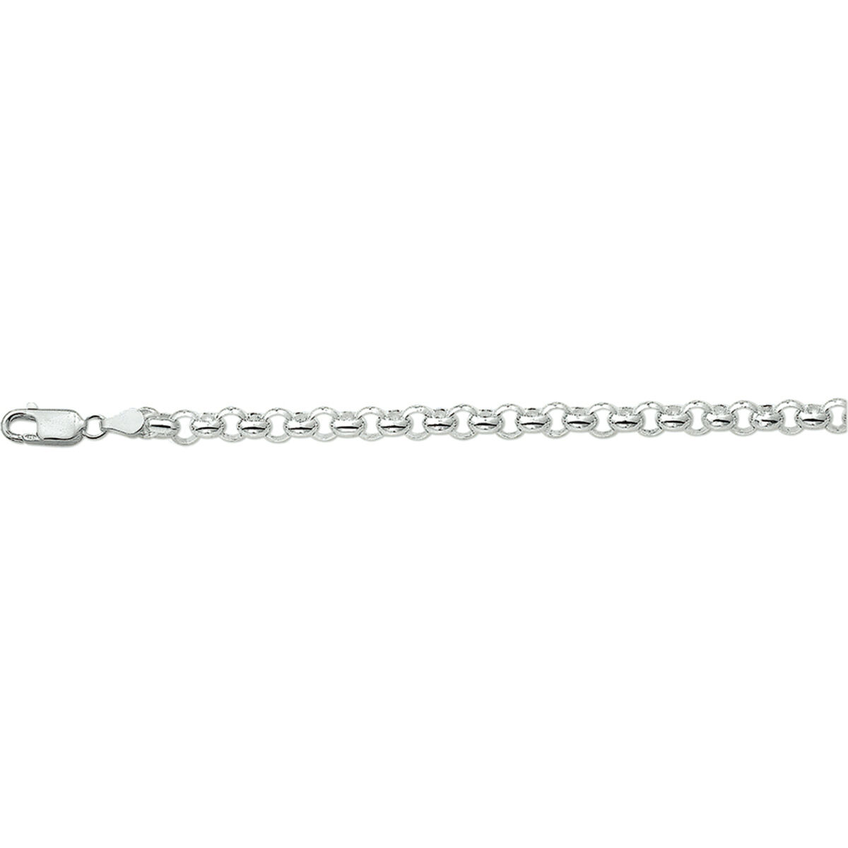 Zilveren jasseron armband 19cm 4.5mm - Afbeelding 3