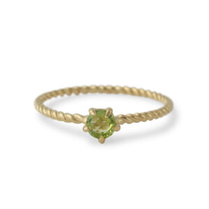 Campur goud op zilver ring peridot maat 52