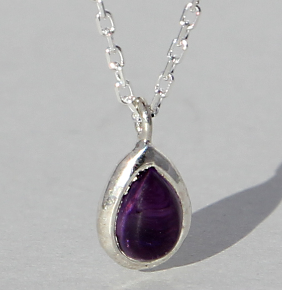 Campur zilveren collier Amethyst - Afbeelding 2