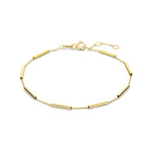 Geelgouden armband buisjes 17-18-19cm