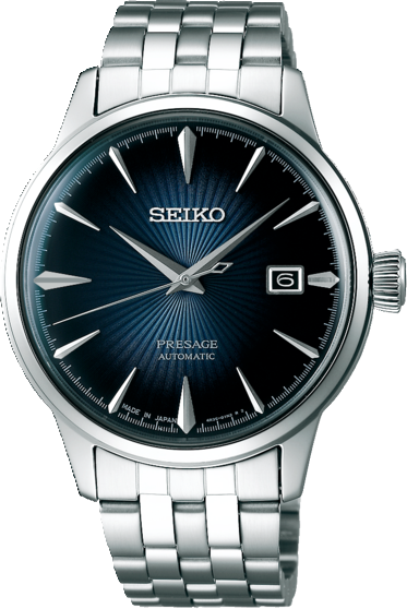 Seiko herenhorloge Presage automatic staal blauw