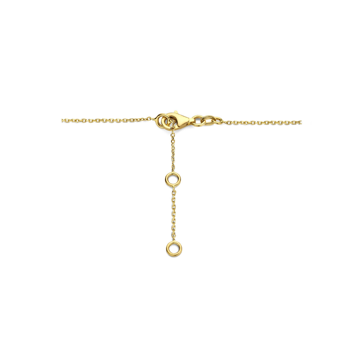 Geelgoud collier anker/zoetwaterparel 40-44 cm - Afbeelding 2