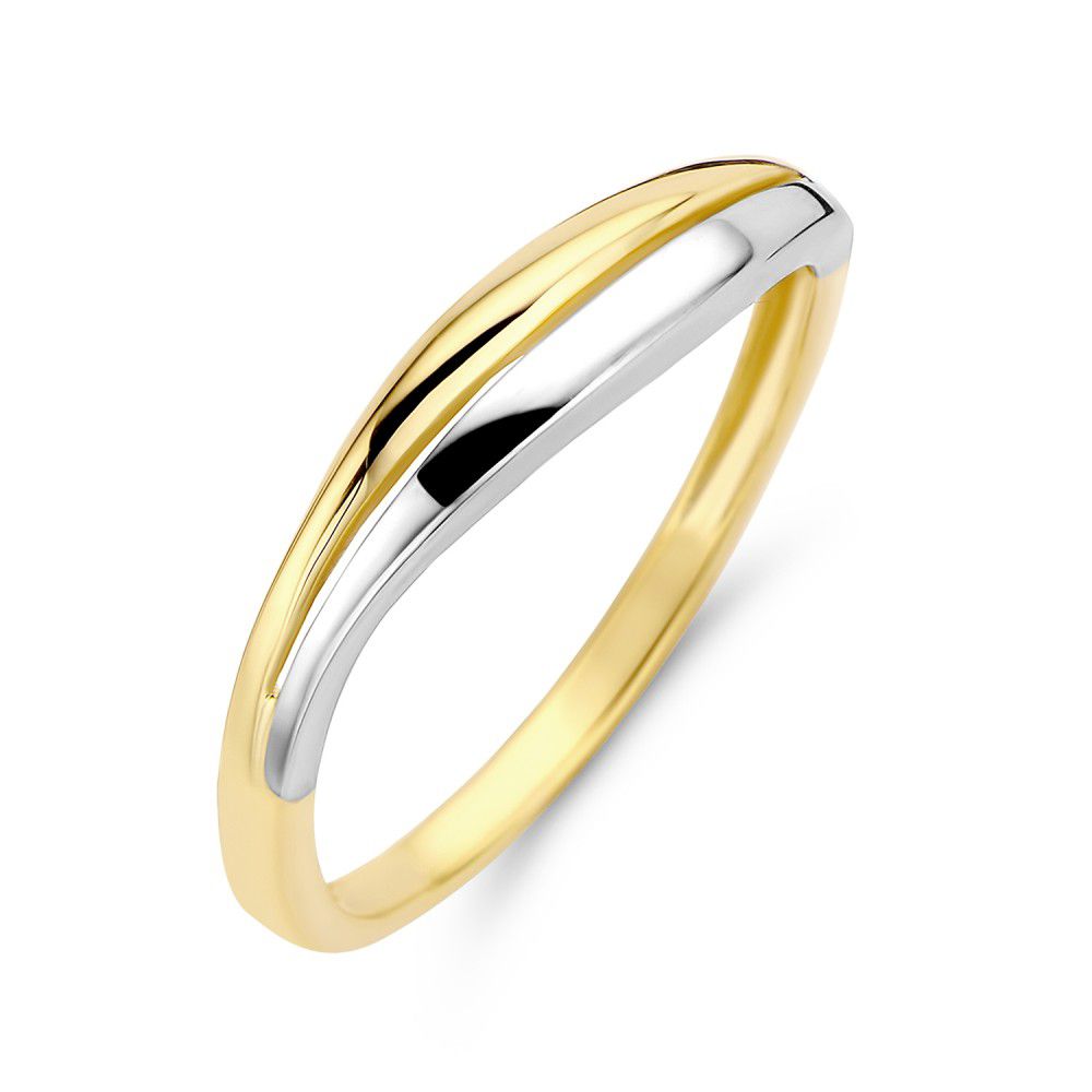 Excellent ring Bi-color goud maat 56