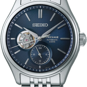 Seiko presage classic staal automaat 3 Days blauwe wijzerplaat