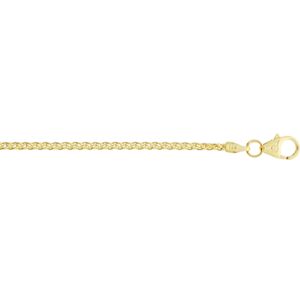 Geelgouden armband vossenstaart 19cm 1,7mm