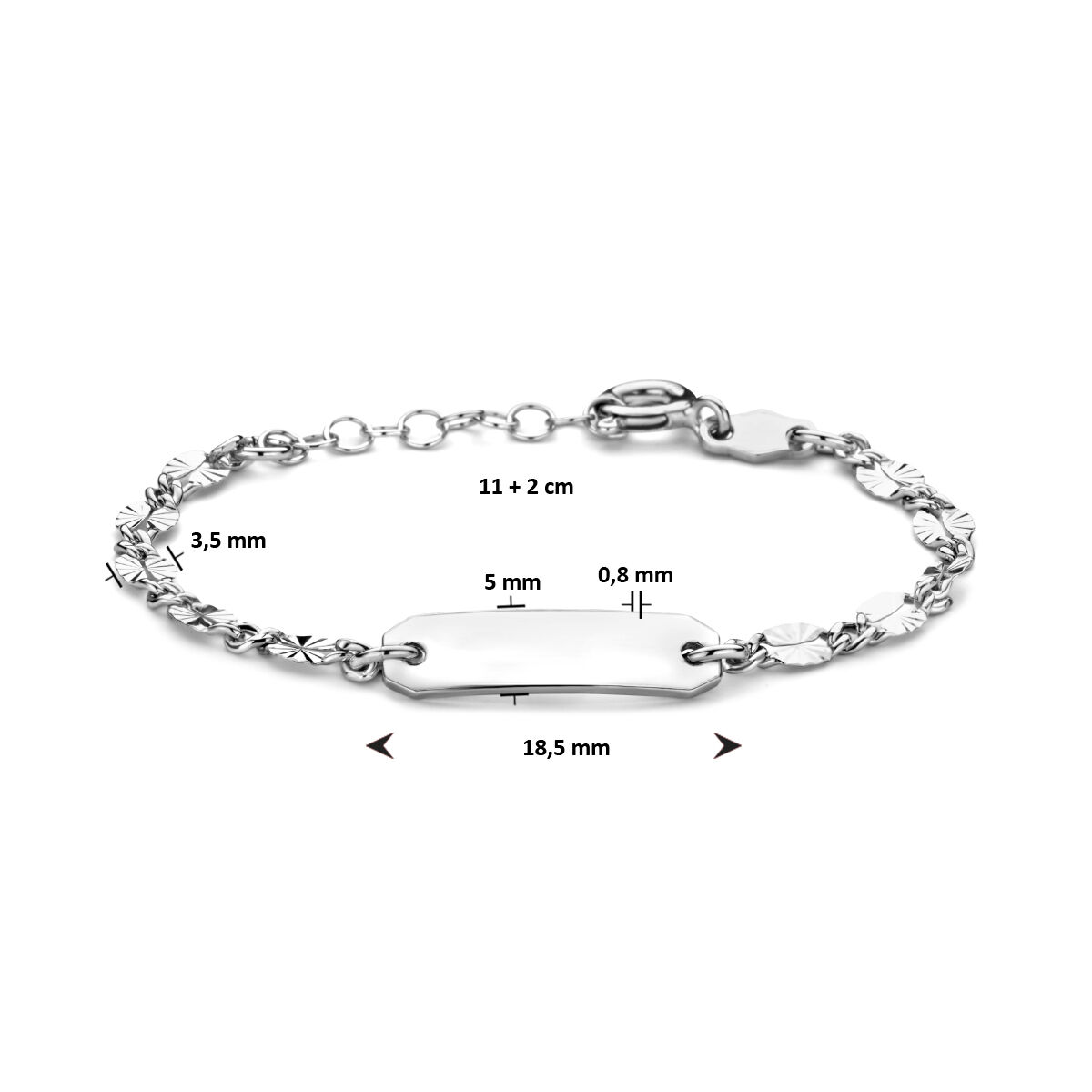 Zilveren graveer armband kind 11-13 cm - Afbeelding 3