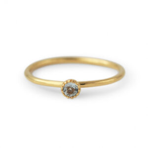 Campur goud op zilver ring topaas maat 52