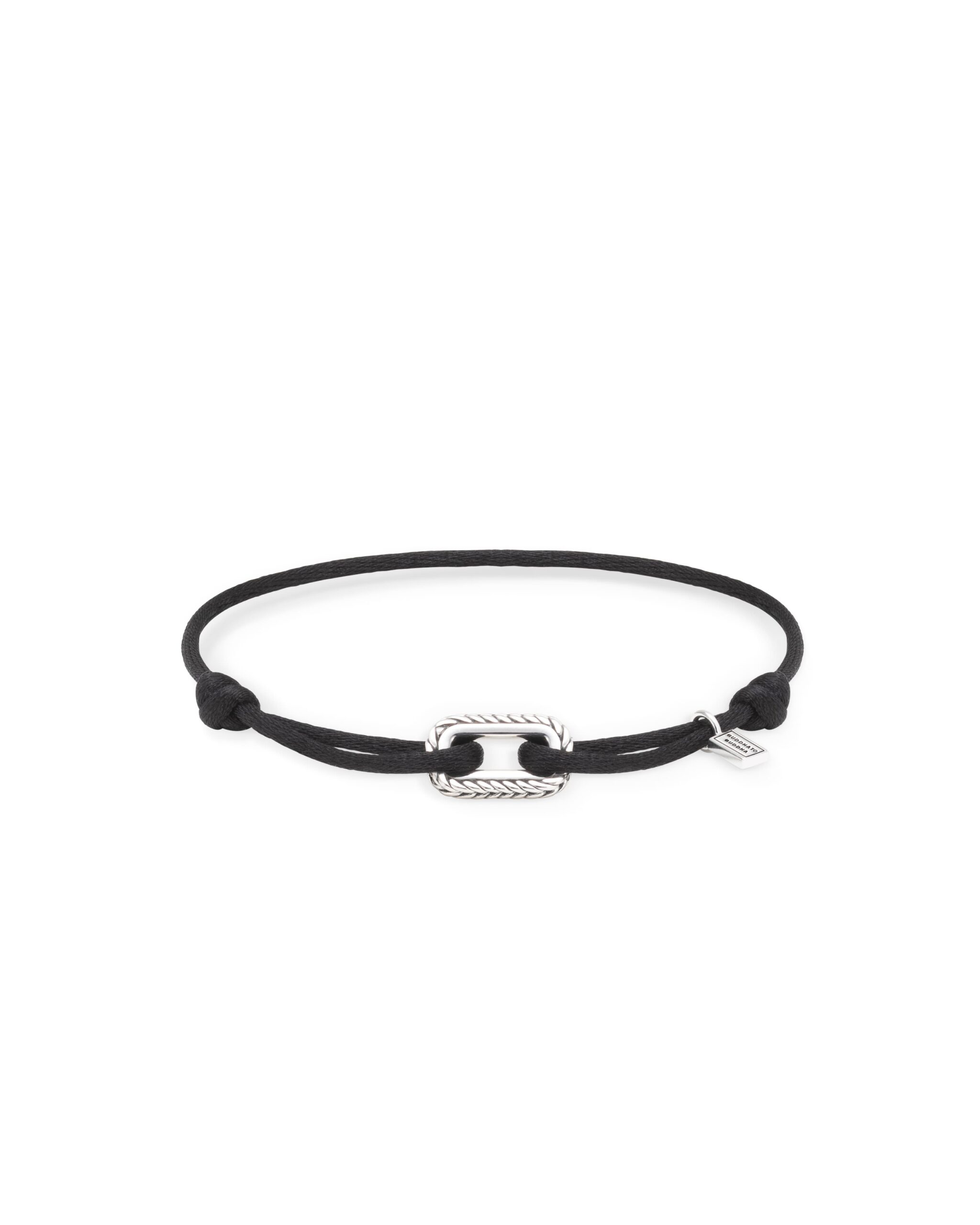 Barbara Cord Bracelet Silver Black maat M - Afbeelding 2