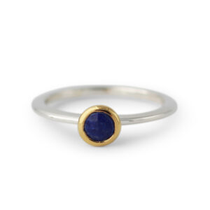 Campur goud op zilver ring Lapis Lazuli maat 52