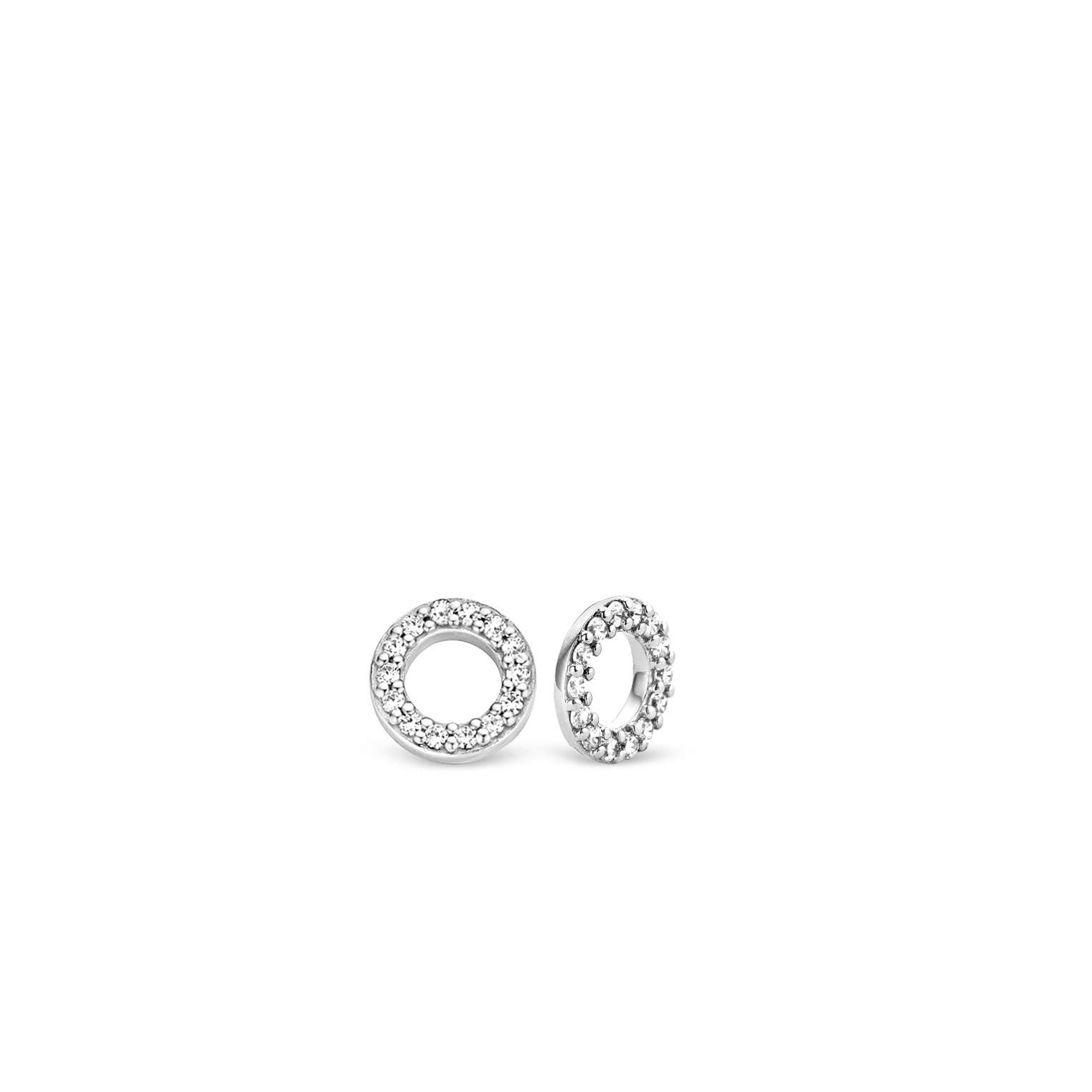 Tisento zilver oorbedels zirkonia - Afbeelding 2