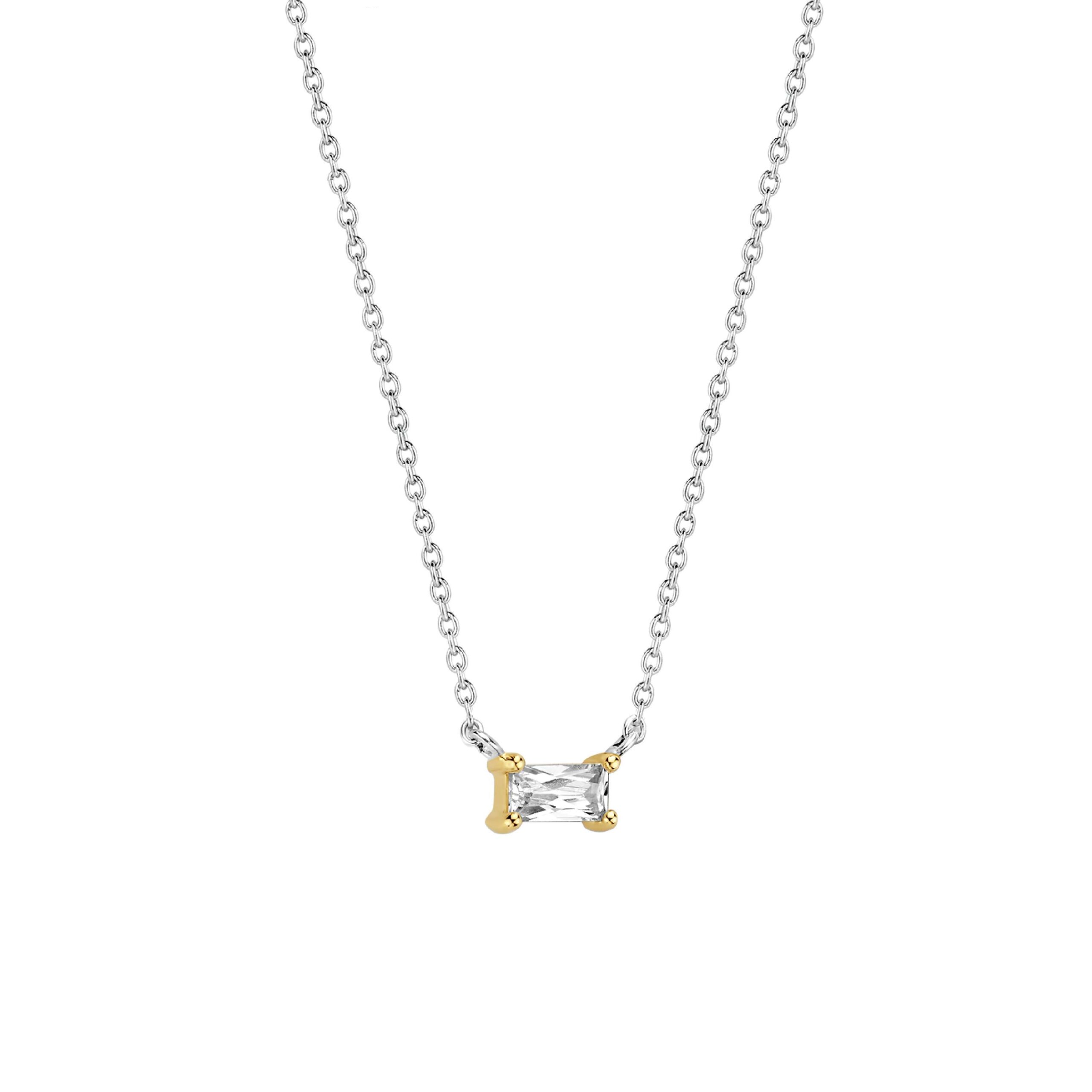 3977ZY Tisento zilver-verguld collier met hanger zirkonia - Afbeelding 2