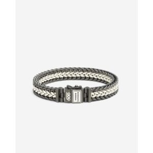 Julius Bracelet Black Rhodium Duotone Silver maat F