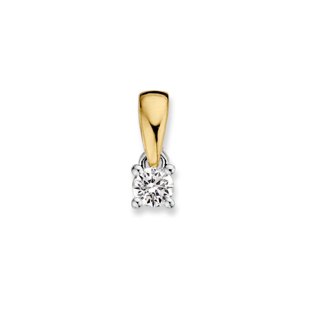 Excellent hanger bi-color goud diamant 0.10 H/SI