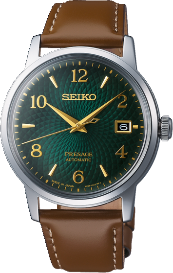 Seiko herenhorloge Presage staal leren band