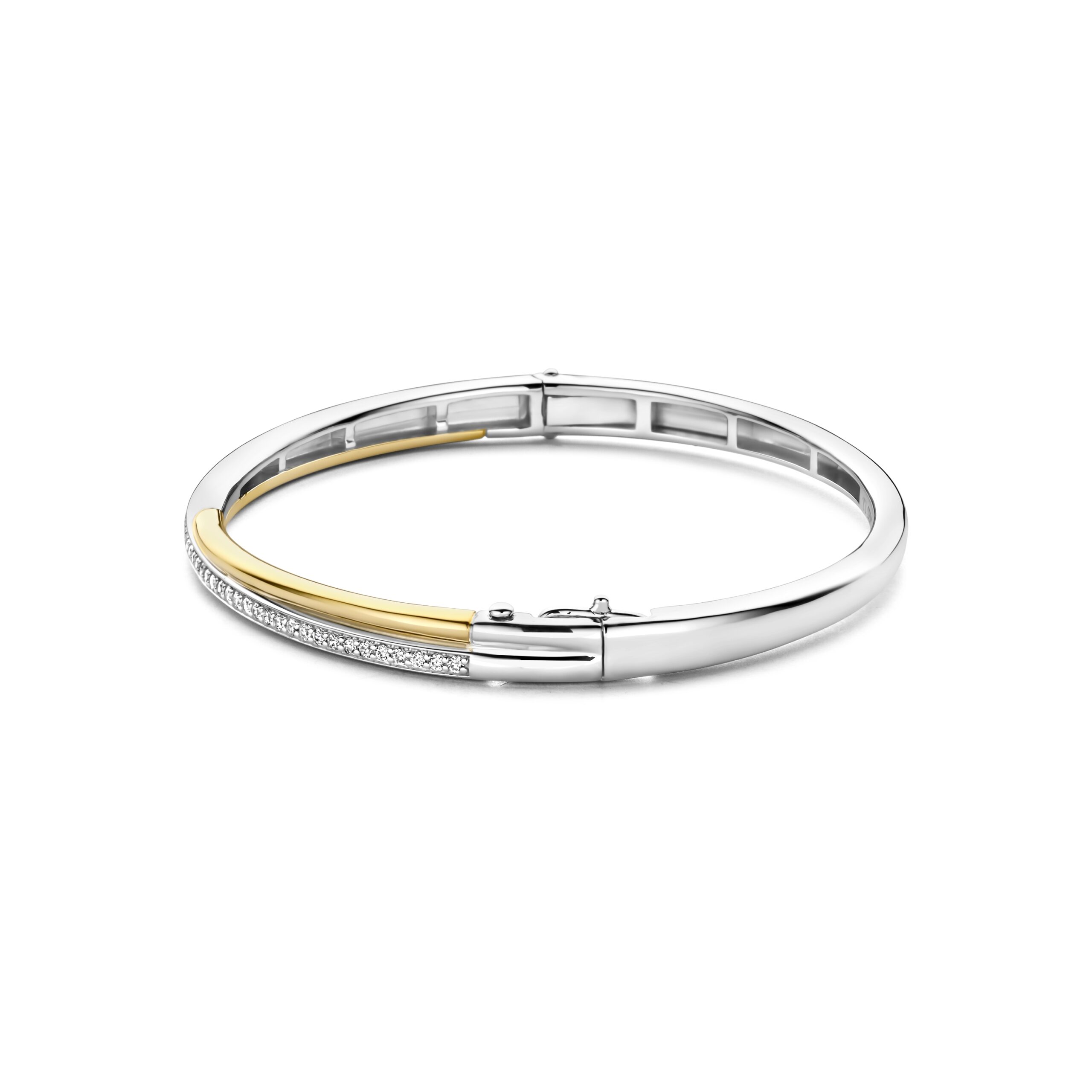 Tisento goud op zilveren bangle zirkonia - Afbeelding 2