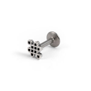 Buddha to Buddha Endless Knot Stud Flatback Zilver Single Piece