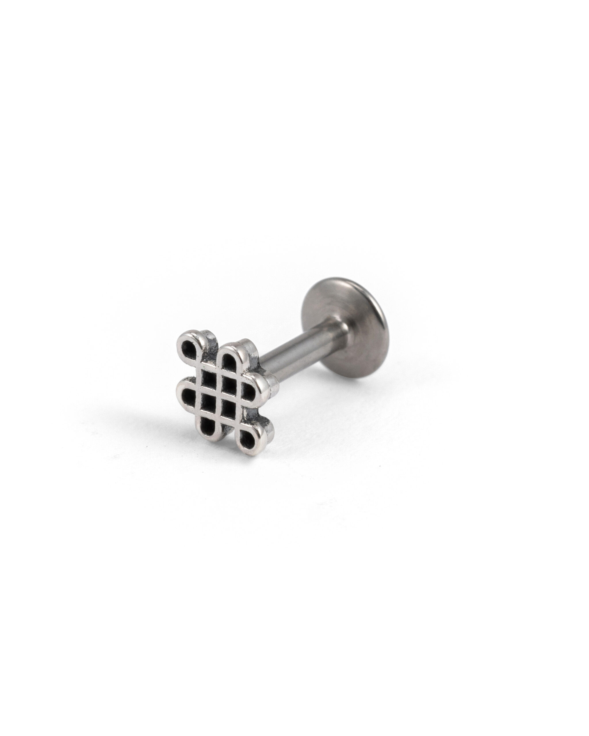 Buddha to Buddha Endless Knot Stud Flatback Zilver Single Piece