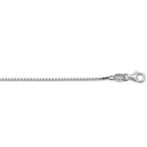 Witgouden collier venetiaans 50cm 1.3mm